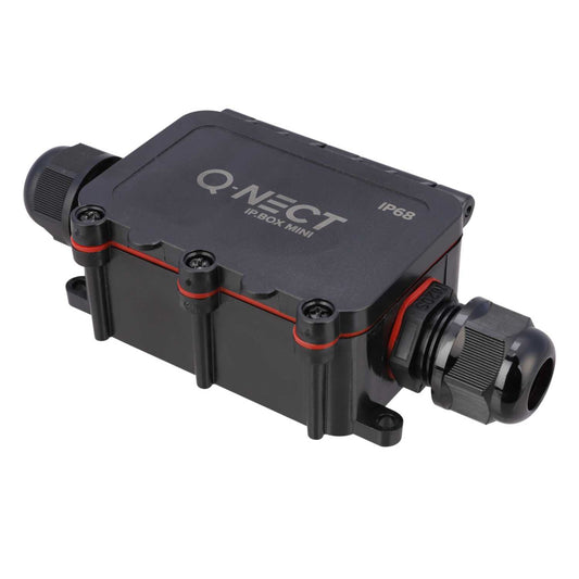 Unicrimp Q-NECT 32A 141mm x 68mm x 37mm In-Line Connection Box with Connectors Black IP68