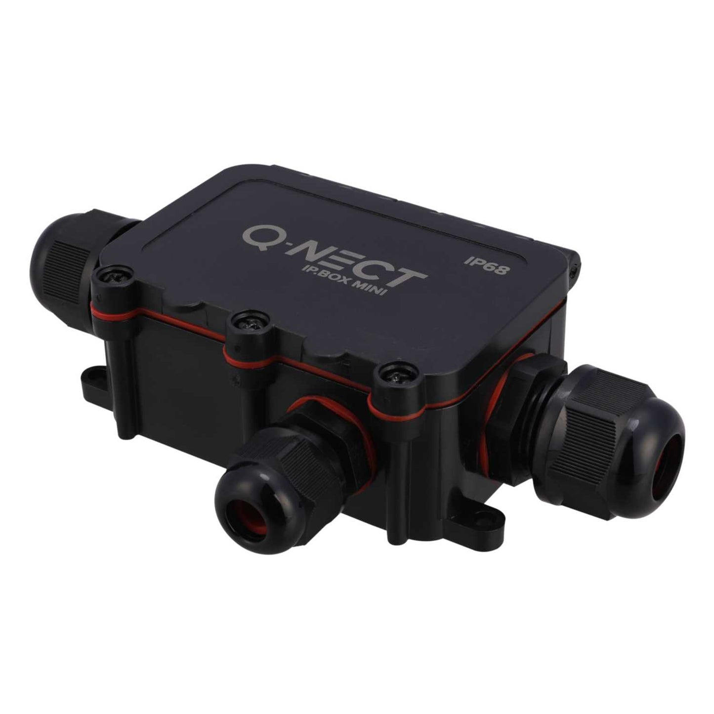 Unicrimp Q-NECT 32A 141mm x 88mm x 37mm 3 Way Connection Box with Connectors Black IP68