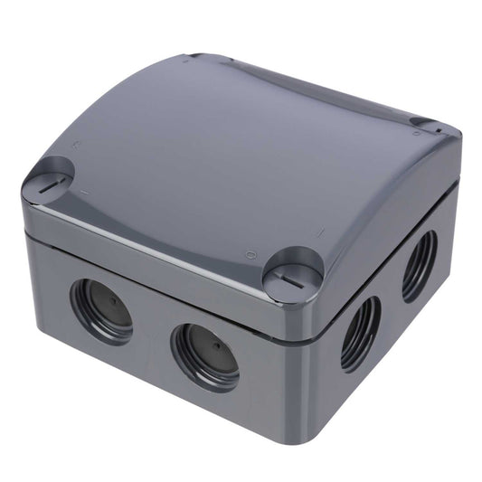 Unicrimp Q-NECT 85mm x 85mm x 52mm PVC Adaptable Box Anthracite IP66