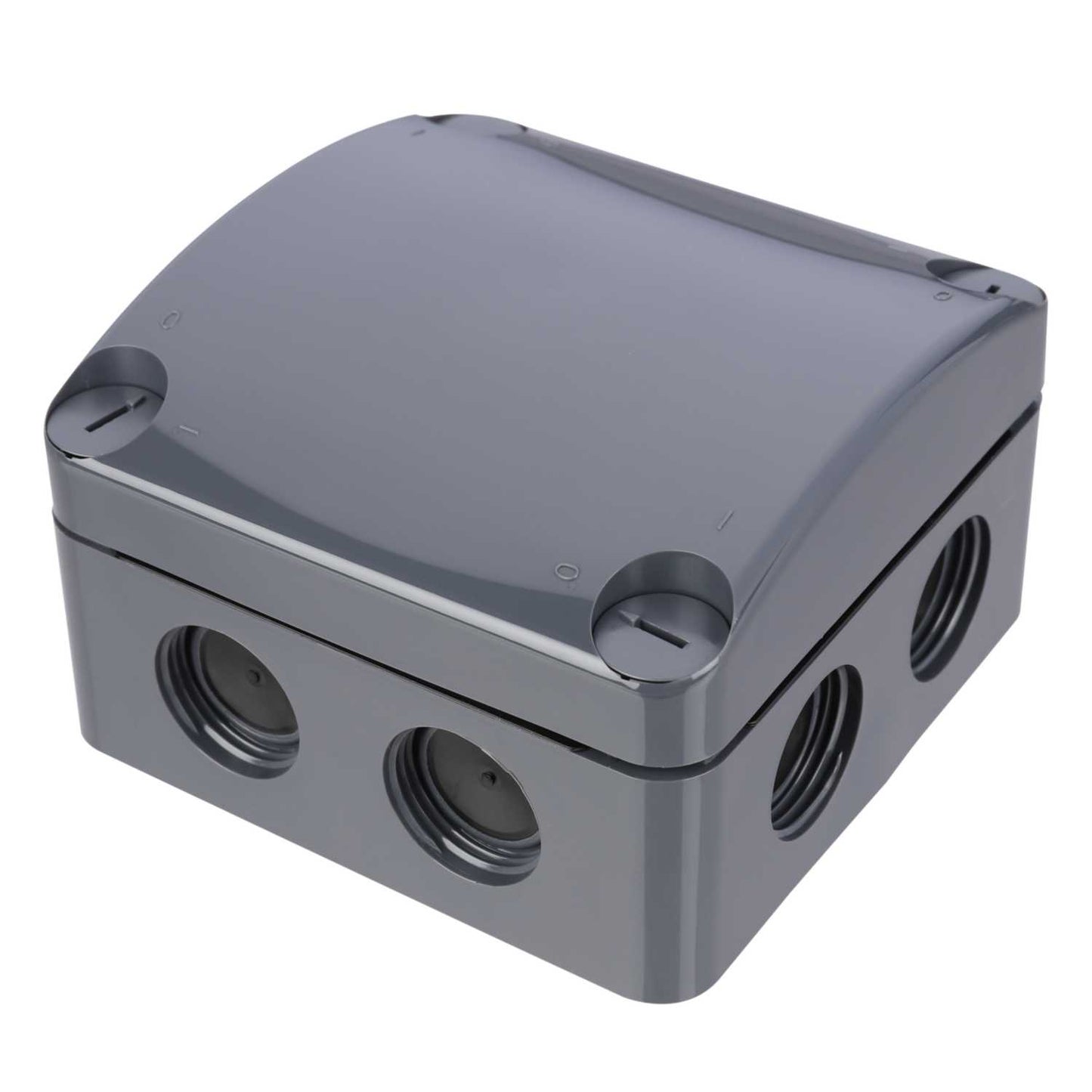 Unicrimp Q-NECT 85mm x 85mm x 52mm Enclosure with Connectors Anthracite IP66