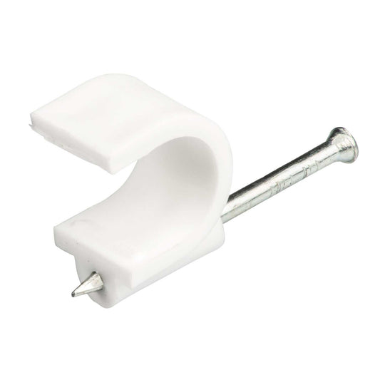 Unicrimp 10 - 14mm Round Clips White (Pack of 100)