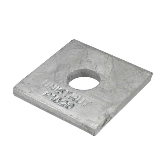1 x M10 / M12 Hole Flat Square Plate for Strut (Sold in 1's)