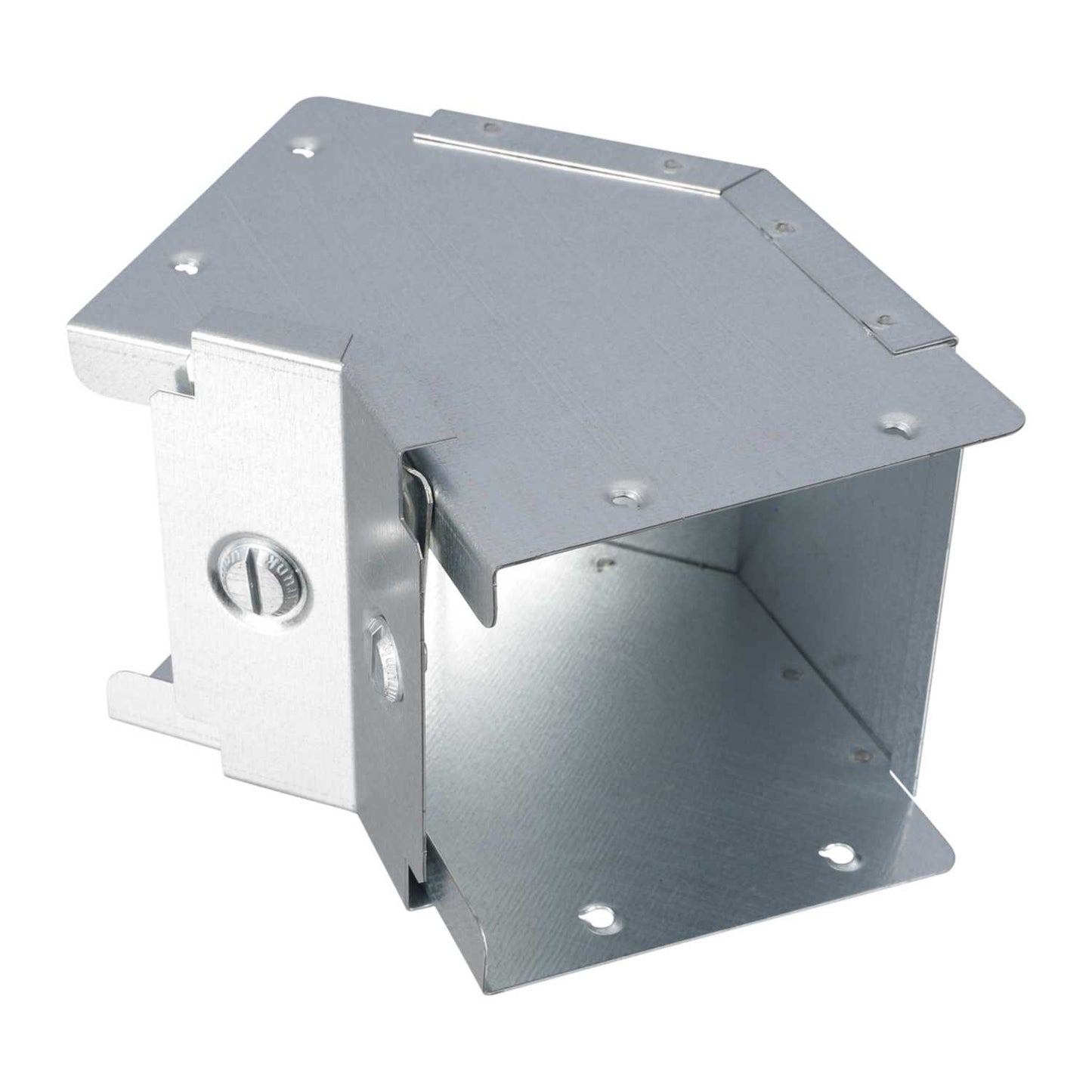 100mm x 100mm 45° Inside Lid Bend for Galvanised Steel Trunking (Sold in 1's)