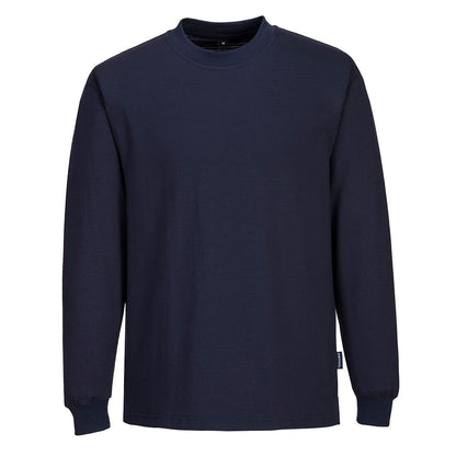 Anti-Static ESD Long Sleeve T-Shirt, L, R, Navy