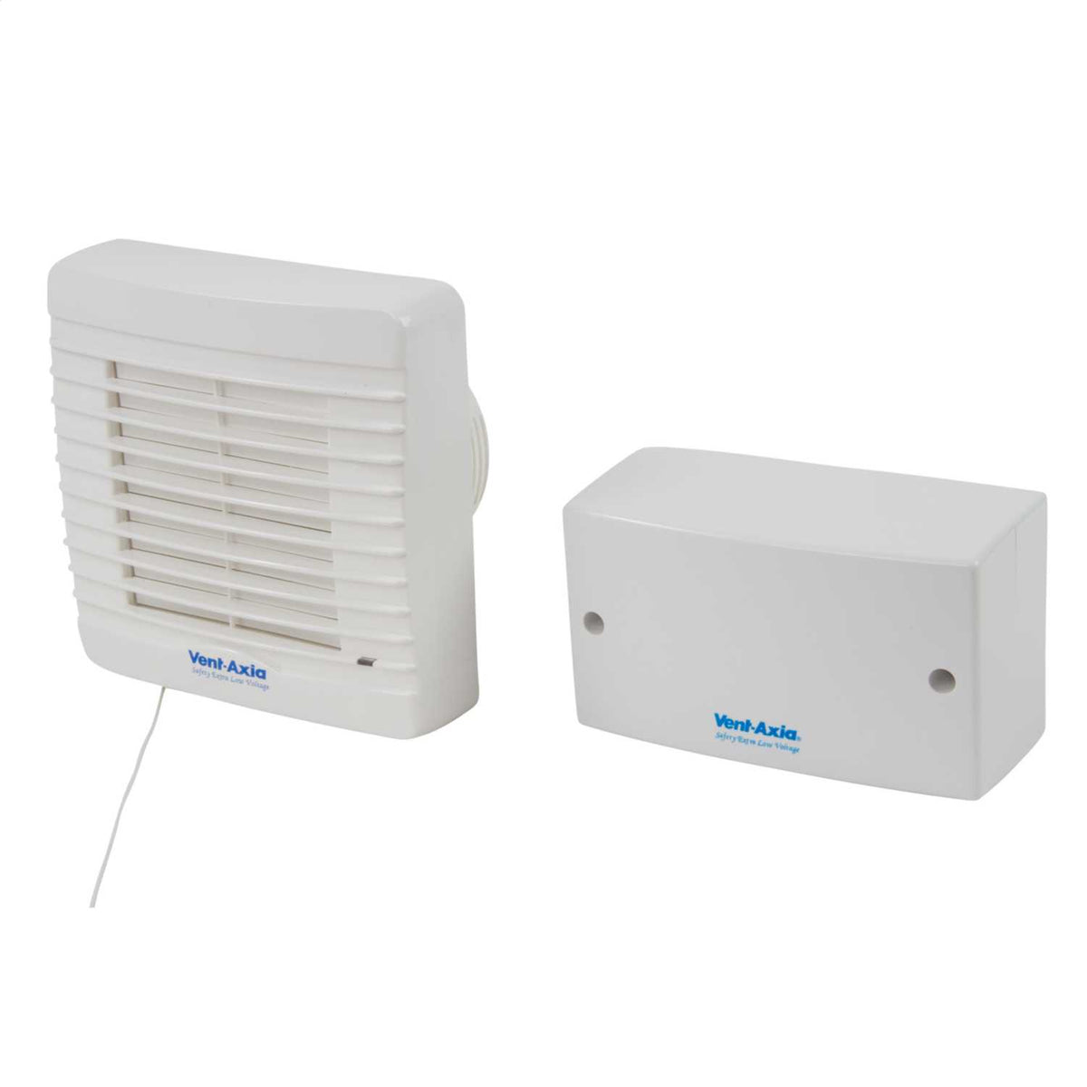 Vent Axia VA100SVXH12 100mm 4" LV Bathroom Auto Shutter Fan with Humidistat and Pullcord