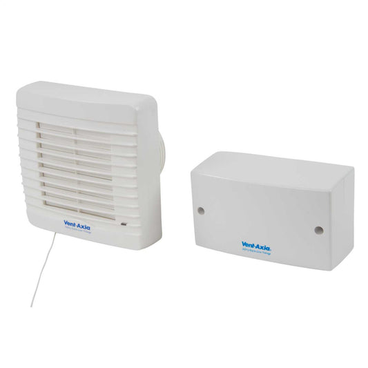 Vent Axia VA100SVXH12 100mm 4" LV Bathroom Auto Shutter Fan with Humidistat and Pullcord