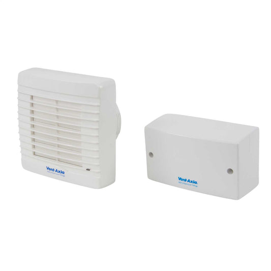 Vent Axia VA100SVXHT 100mm 4" LV Bathroom Auto Shutter Fan with Humidistat and Timer