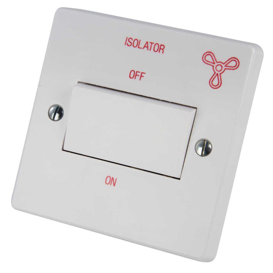 Vent Axia 6A Triple Pole Fan Isolator Switch White