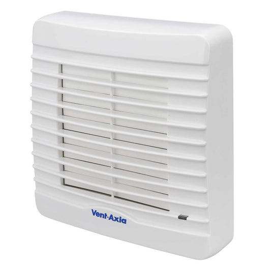 Vent Axia VA100XHT 100mm 4" Axial Auto Shutter Fan with Humidistat and Timer