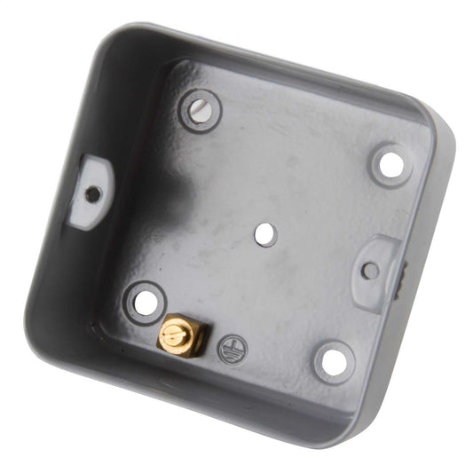 Volex 1 and 2 Gang Flush or Surface Metal Back Box with Knockouts