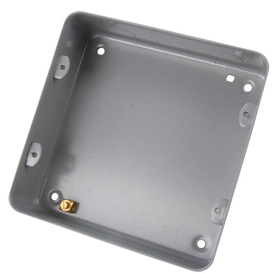 Volex 6 and 8 Gang Flush or Surface Metal Back Box with Knockouts
