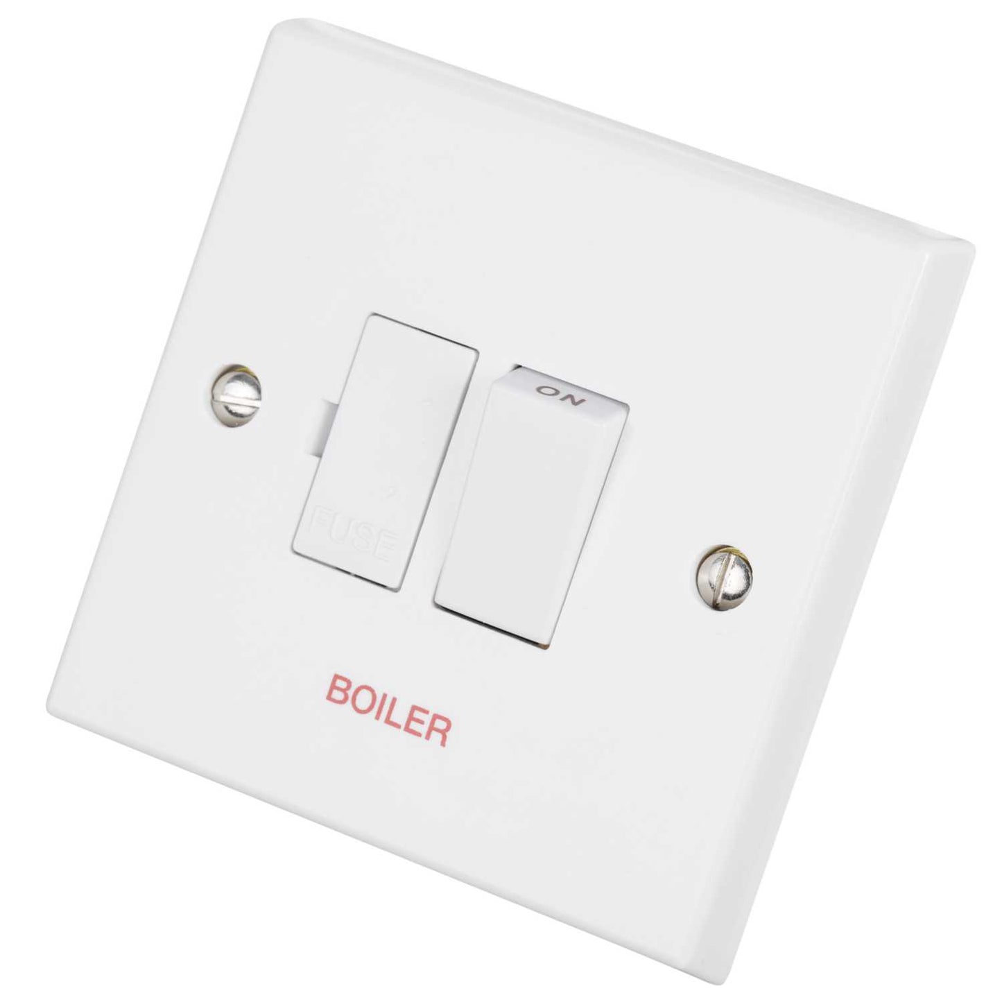 Volex 13A DP Switched Fused Spur marked Boiler White
