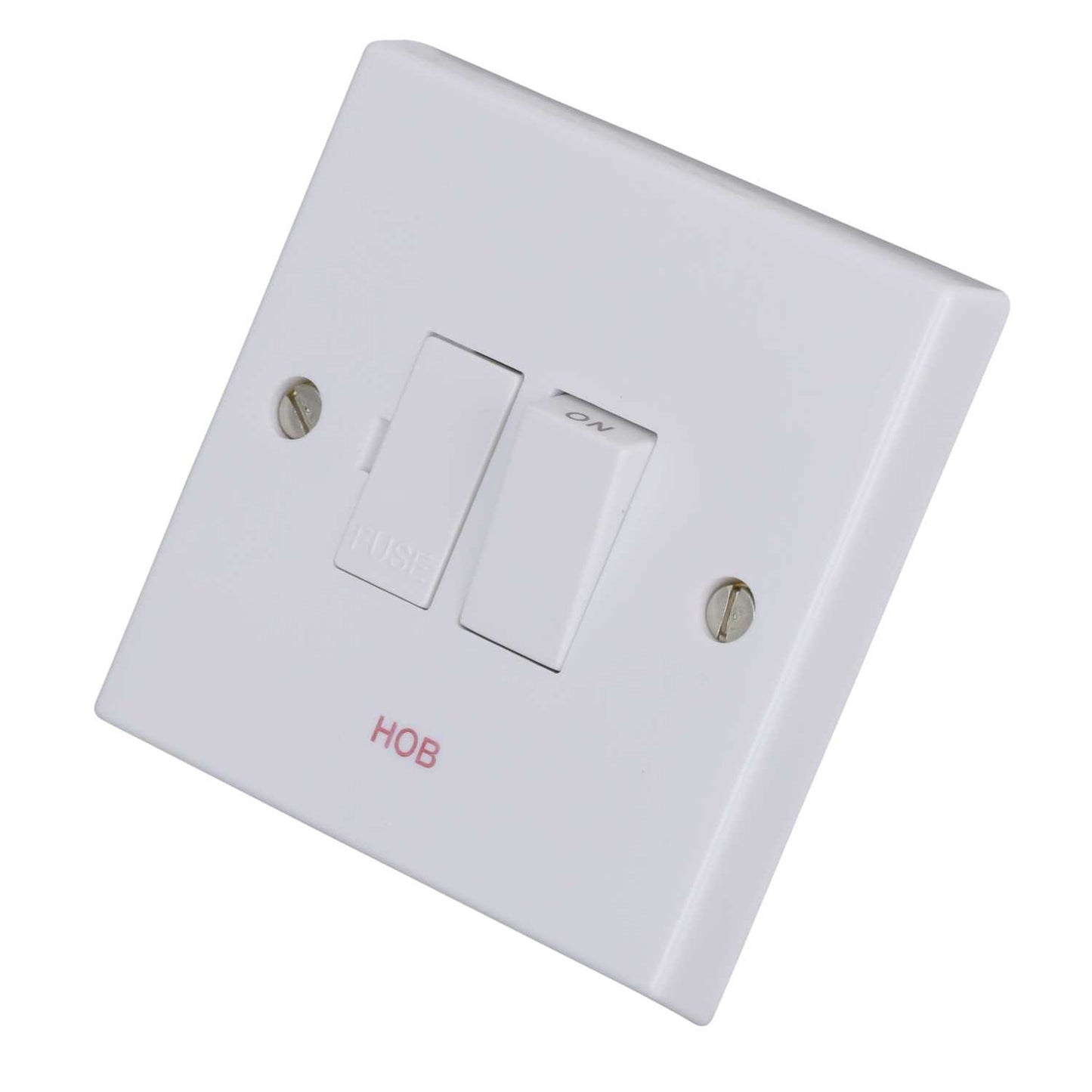 Volex 13A DP Switched Fused Spur marked Hob White