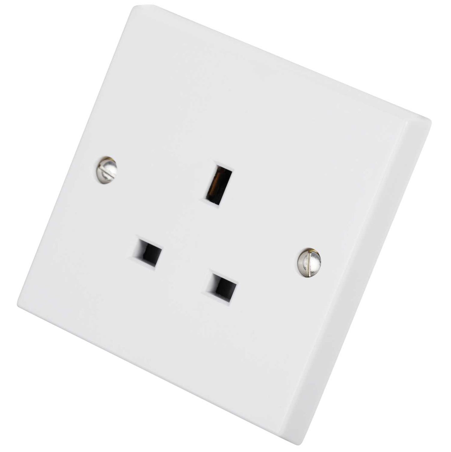Volex 13A 1 Gang Unswitched Socket White
