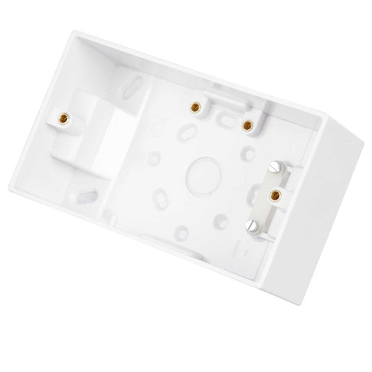 Volex 2 Gang 47mm Pattress Back Box White