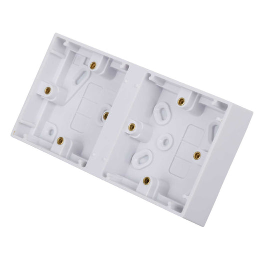 Volex Dual 29mm Pattress Back Box White
