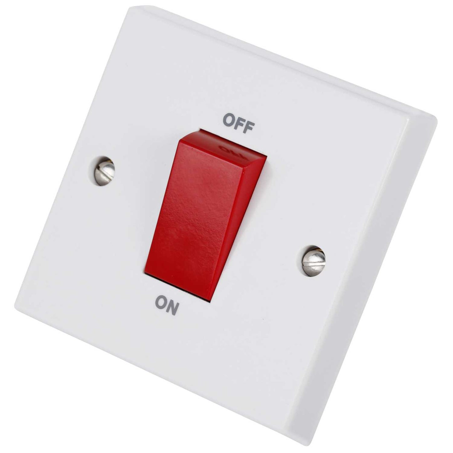 Volex 45A DP 1 Gang Switch White