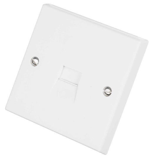 Volex 1 Gang Master Telephone Socket White