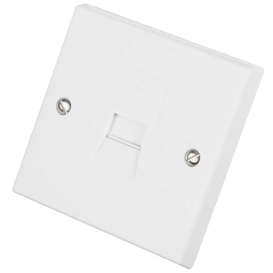 Volex 1 Gang Secondary Telephone Socket White