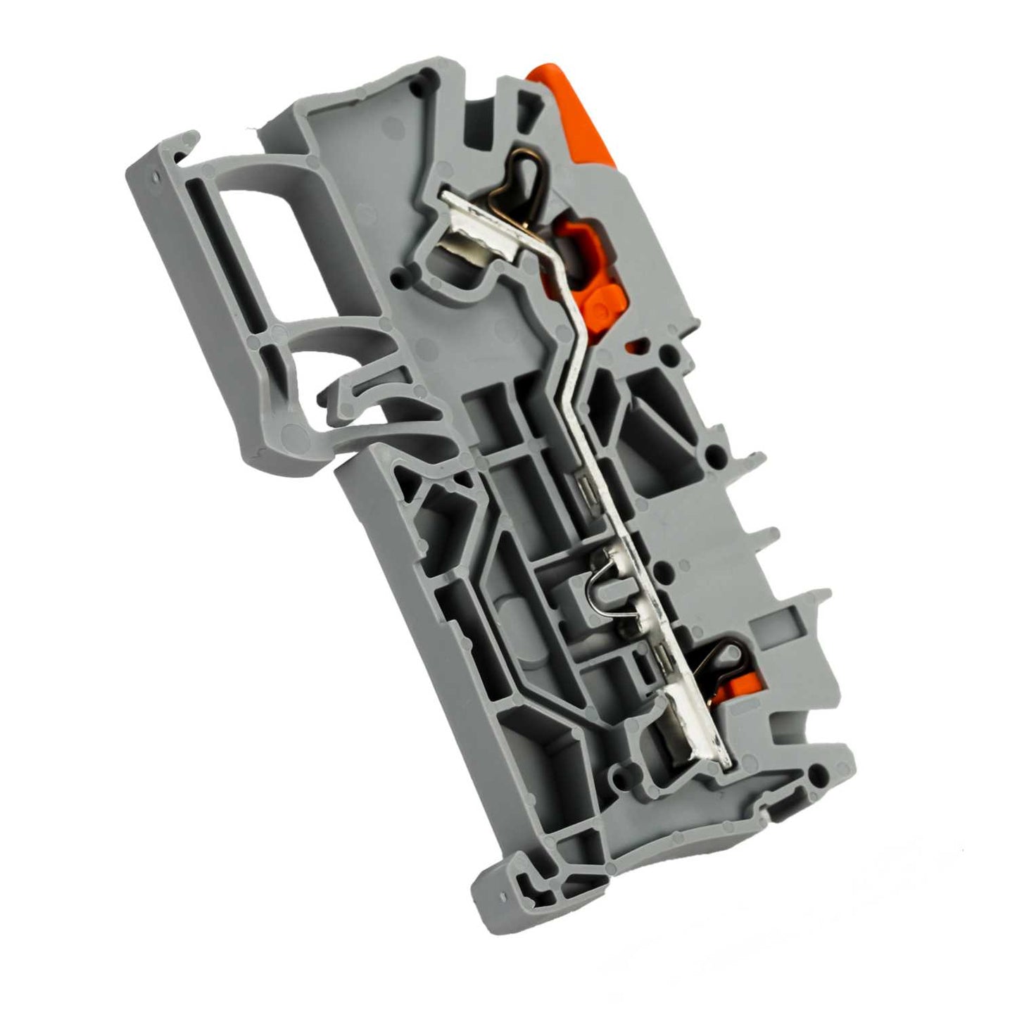 Wago 2.5mm Standard DIN Rail Terminal Push-In and Lever Operation Grey