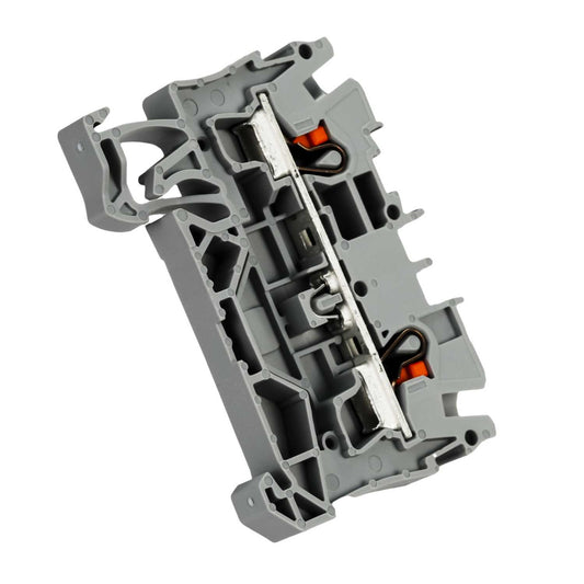 Wago 4mm Standard DIN Rail Terminal Push-In Grey
