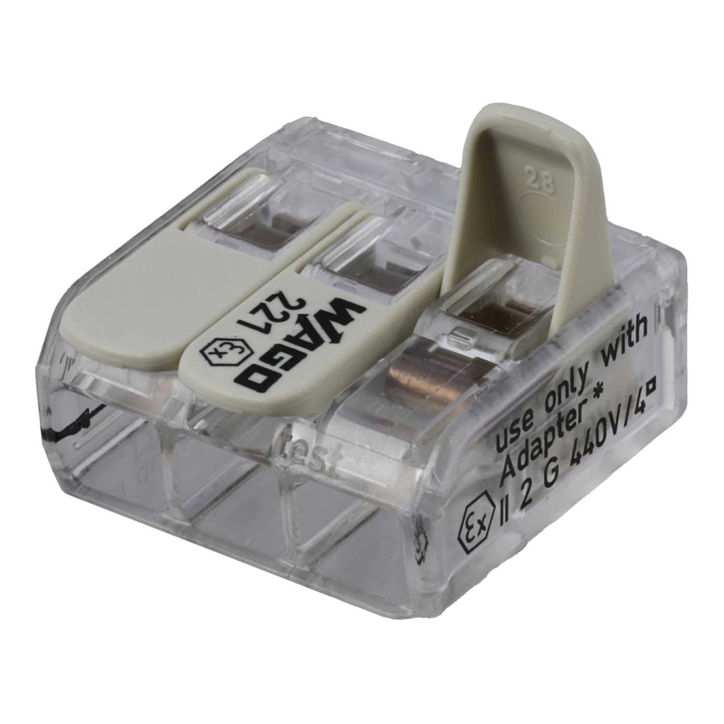 Wago 20A Compact 3 Way Ex Connector 4mm Terminal Block (Pack of 50)