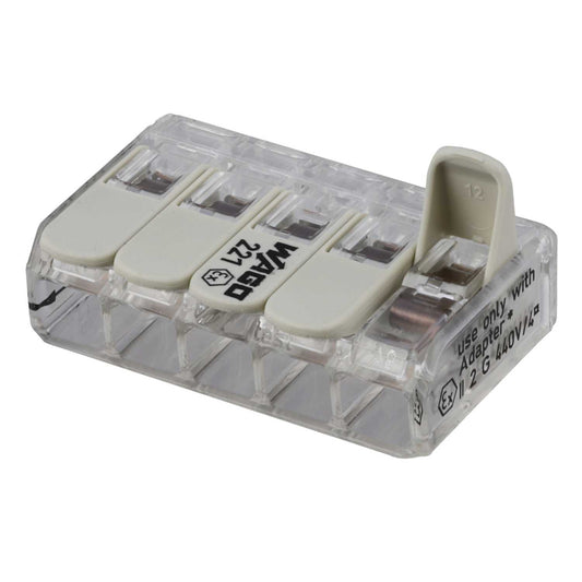Wago 20A Compact 5 Way Ex Connector 4mm Terminal Block (Pack of 25)
