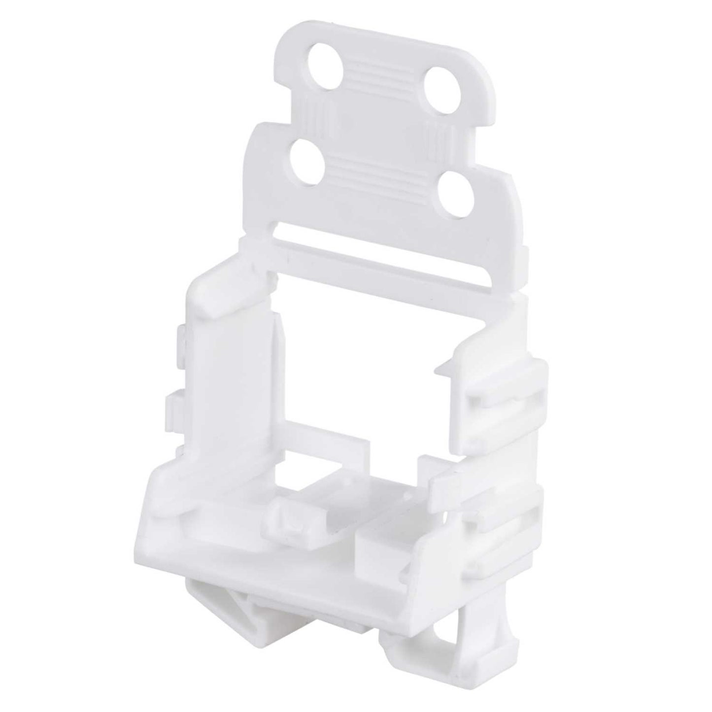 15mm Din Rail Mount with Strain Relief for 10 Way Connectors White (Sold in 1's)