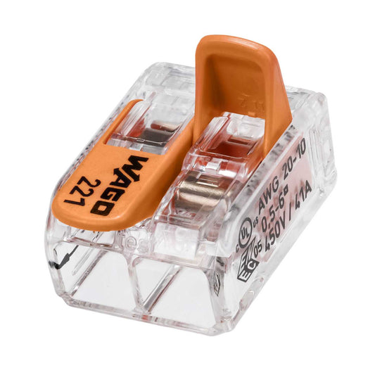 Wago Compact 2 Way Connector 6mm Terminal Block (Box of 50)