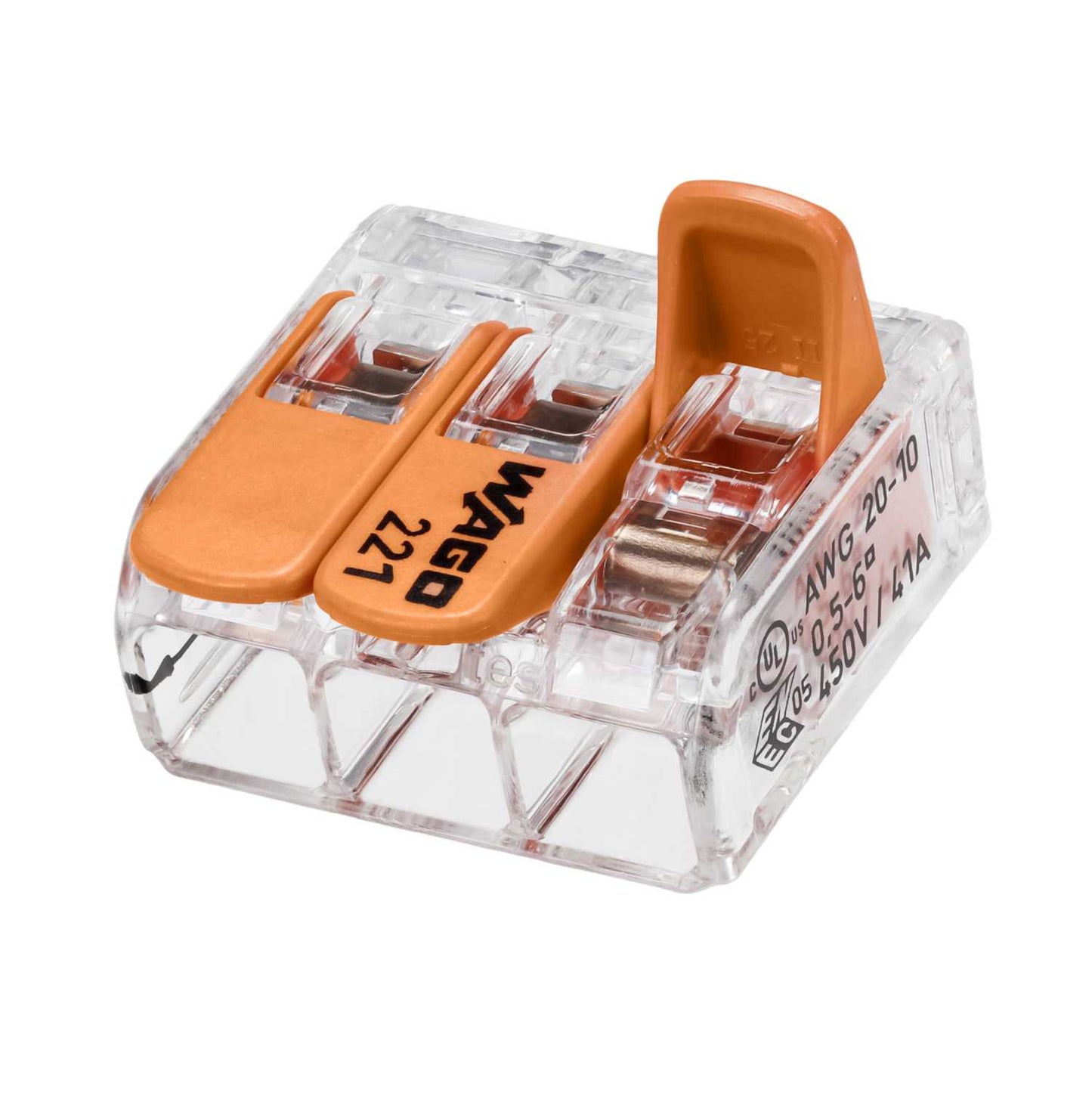 Wago Compact 3 Way Connector 6mm Terminal Block (Box of 30)