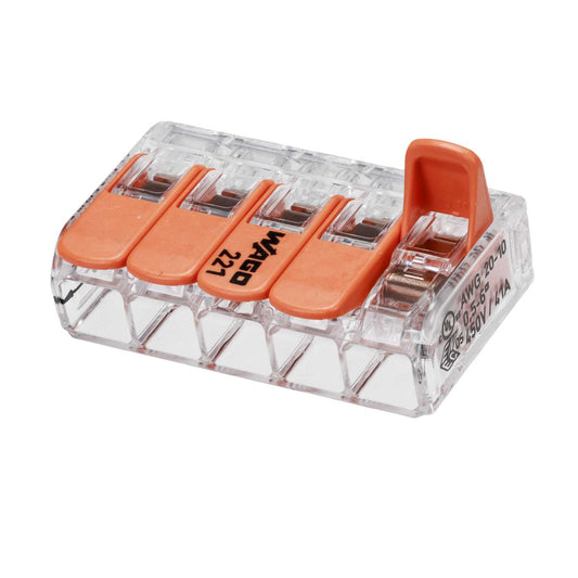 Wago Compact 5 Way Connector 6mm Terminal Block (Pack of 6)