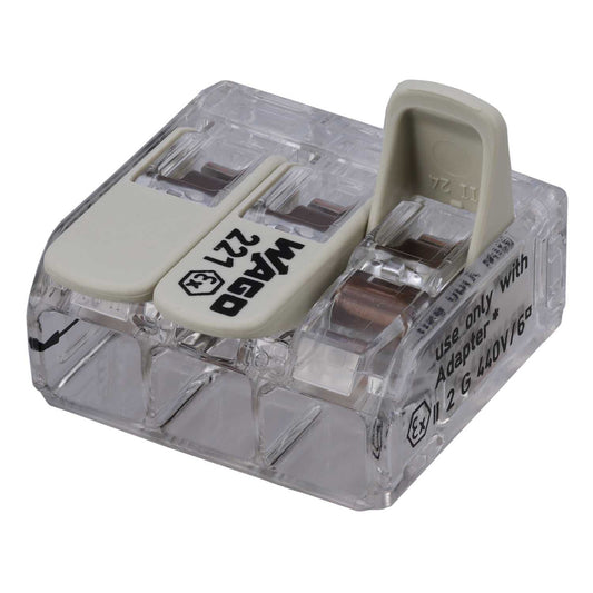 Wago 30A Compact 3 Way Ex Connector 6mm Terminal Block (Pack of 30)