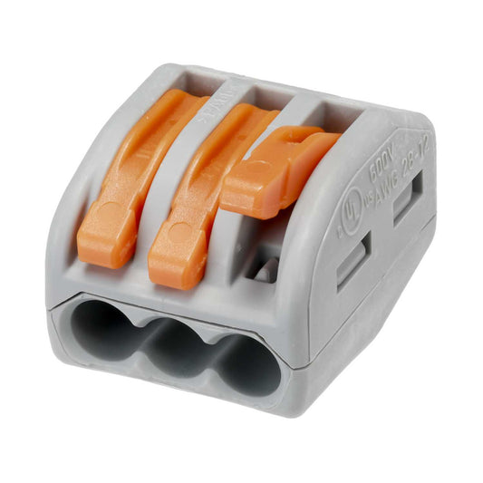 Wago Compact 3 Way Connector Terminal Block (Pack of 5)
