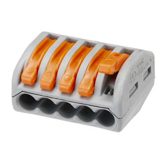 Wago Compact 5 Way Connector Terminal Block (Pack of 5)