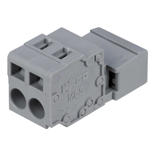 Male Connector 2 Way Pin Spacing Grey (Sold in 1's)