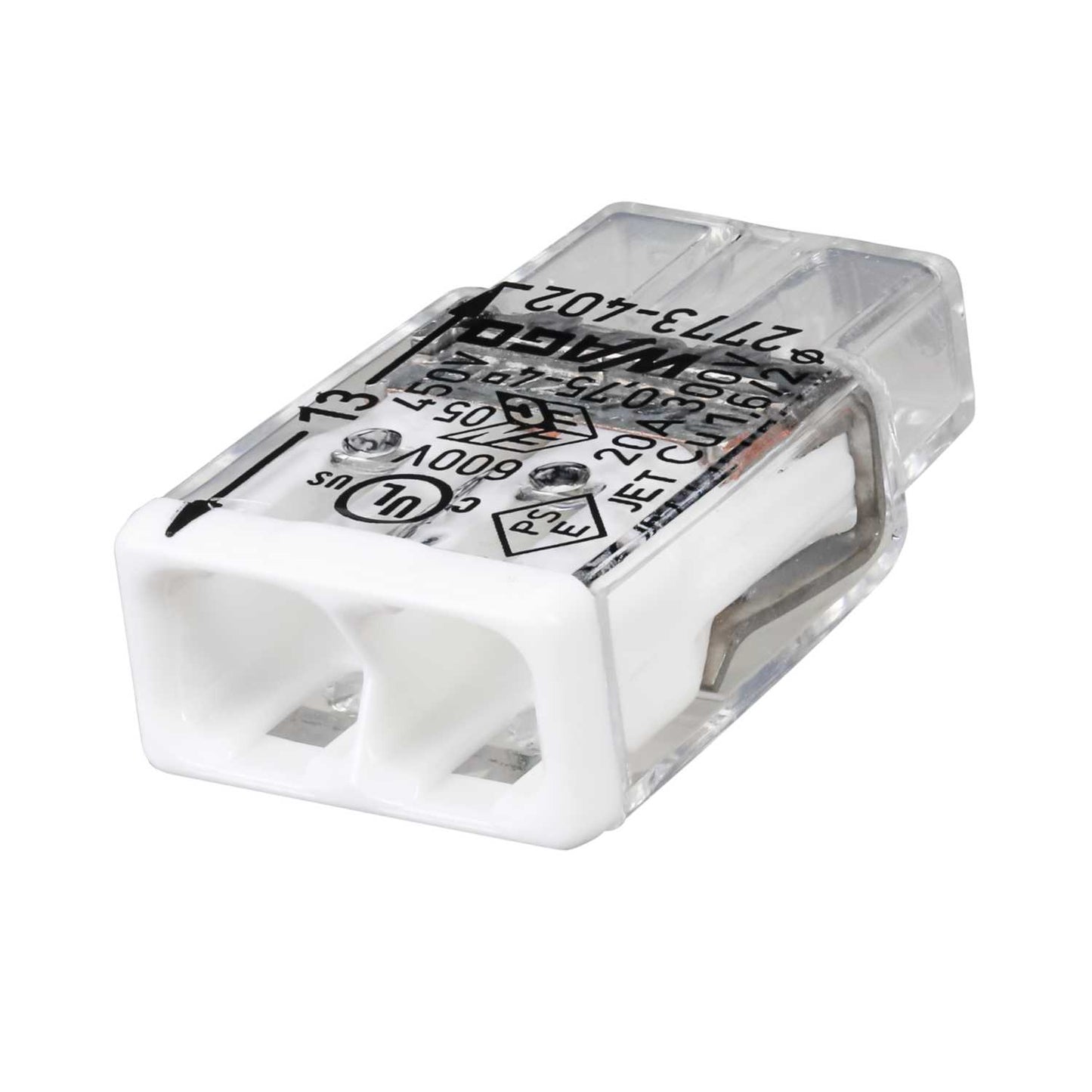 Wago Compact Connector 2 Way Terminal Block White (Pack of 25)
