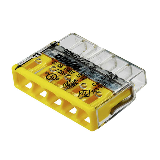Wago Compact Connector 5 Way Terminal Block Yellow (Pack of 15)
