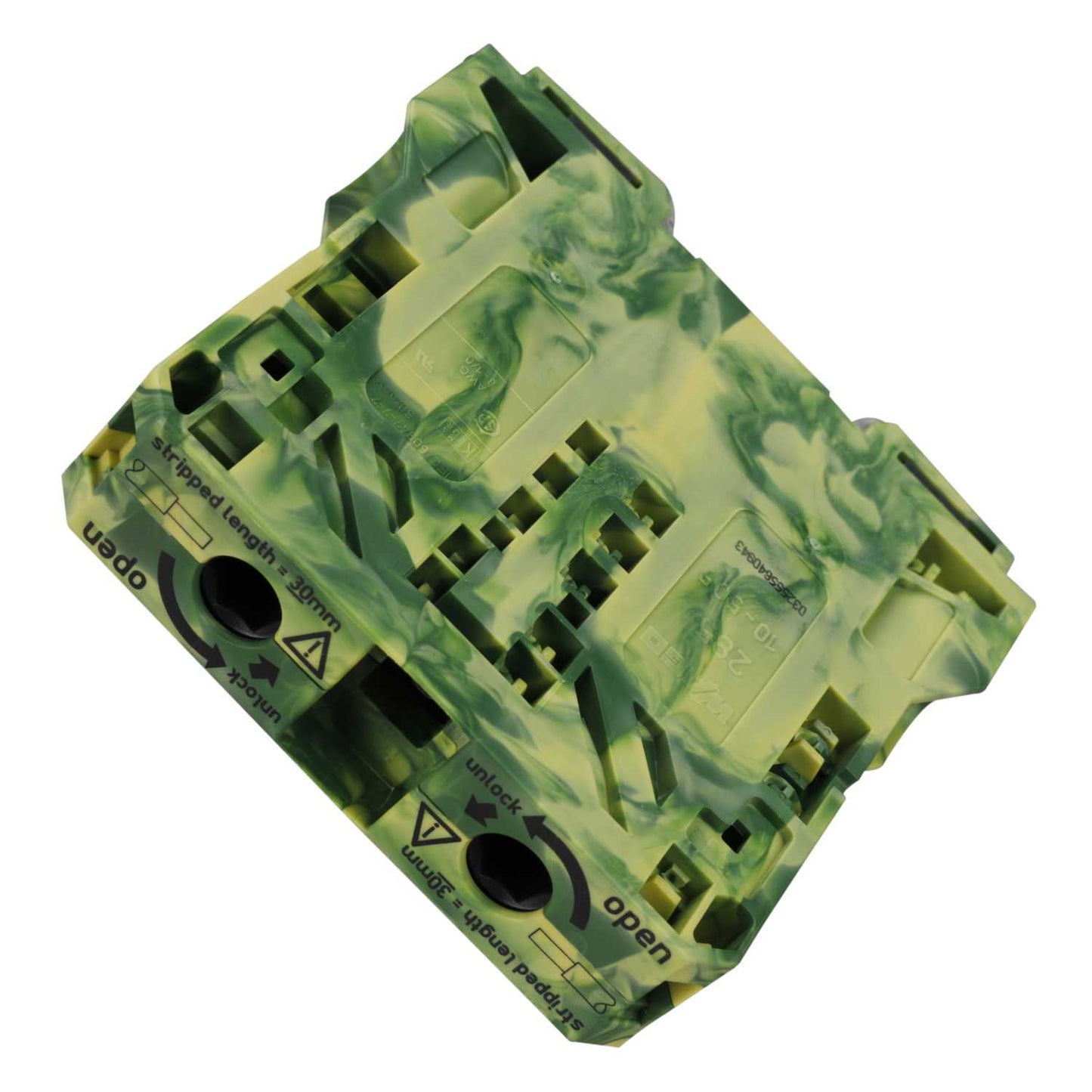 Wago 50mm Conductor Through Terminal Block Green/Yellow