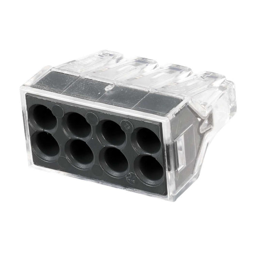 Wago 24A 2.5mm Push Wire Connector 8 Conductor (Pack of 20)
