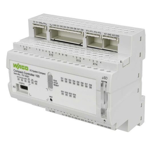Wago Compact Controller 100 8 Digital inputs / 4 Digital Outputs MODBUS/TCP/UDP (PLC)