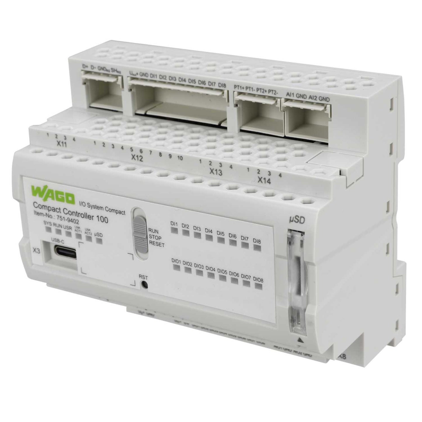 Wago Compact Controller 100 8 Digital inputs / 8 Digital Outputs MODBUS/TCP/UDP (PLC)