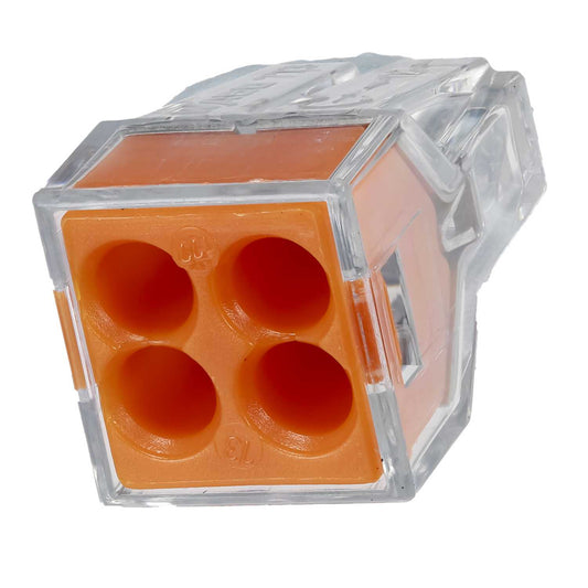 Wago 24A 4 Way 2.5mm Push Wire Connector (Pack of 100)