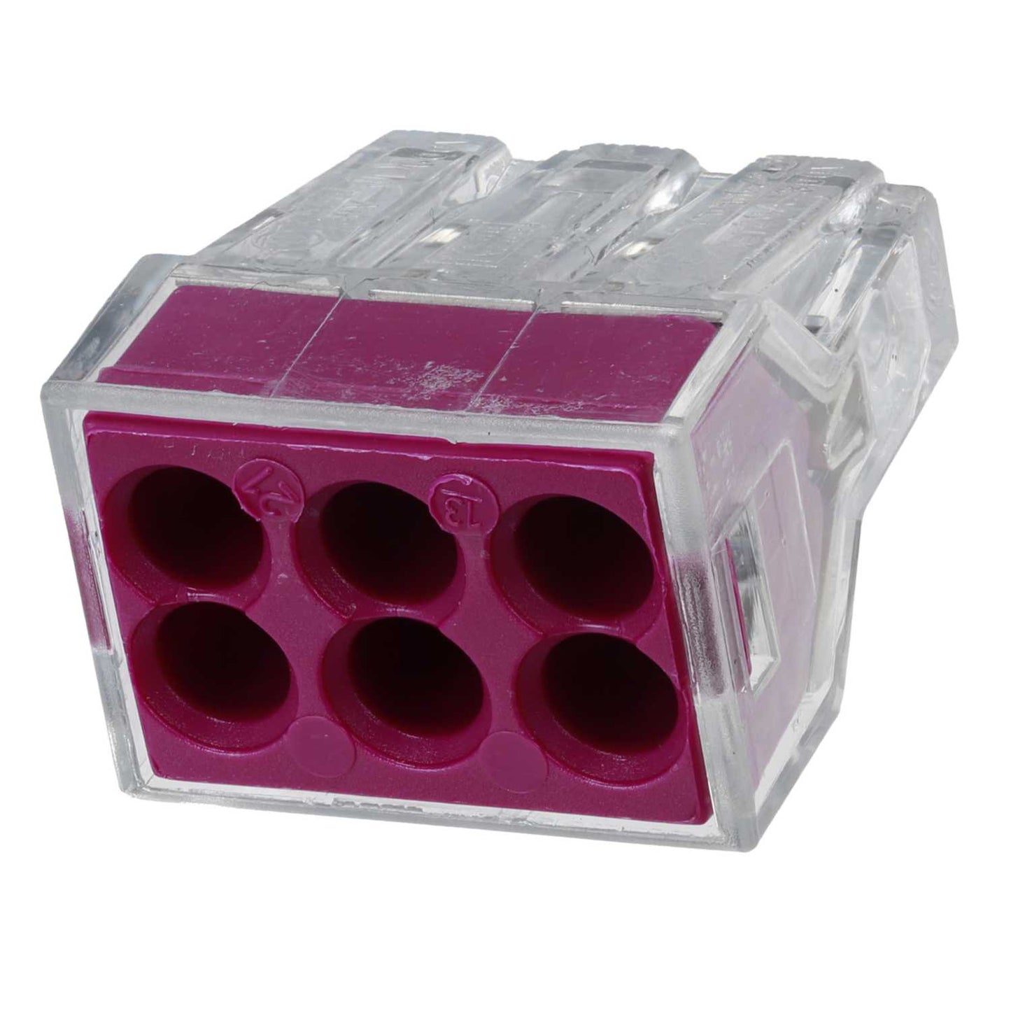 Wago 24A 6 Way 2.5mm Push Wire Connector (Pack of 50)
