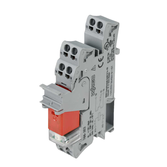 Wago 16A 12V DC 1 C/O Relay and Socket with Indication and Retaining Lever