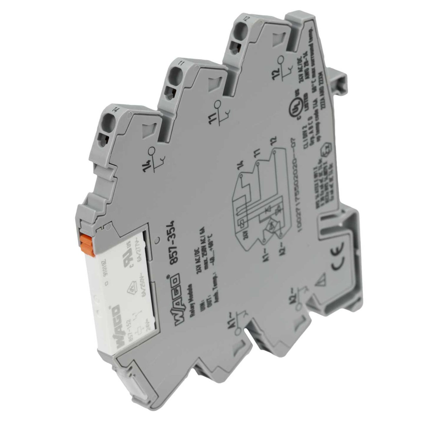 Wago 6A 24V AC / DC 1 C/O Relay and Socket with Status Indicator