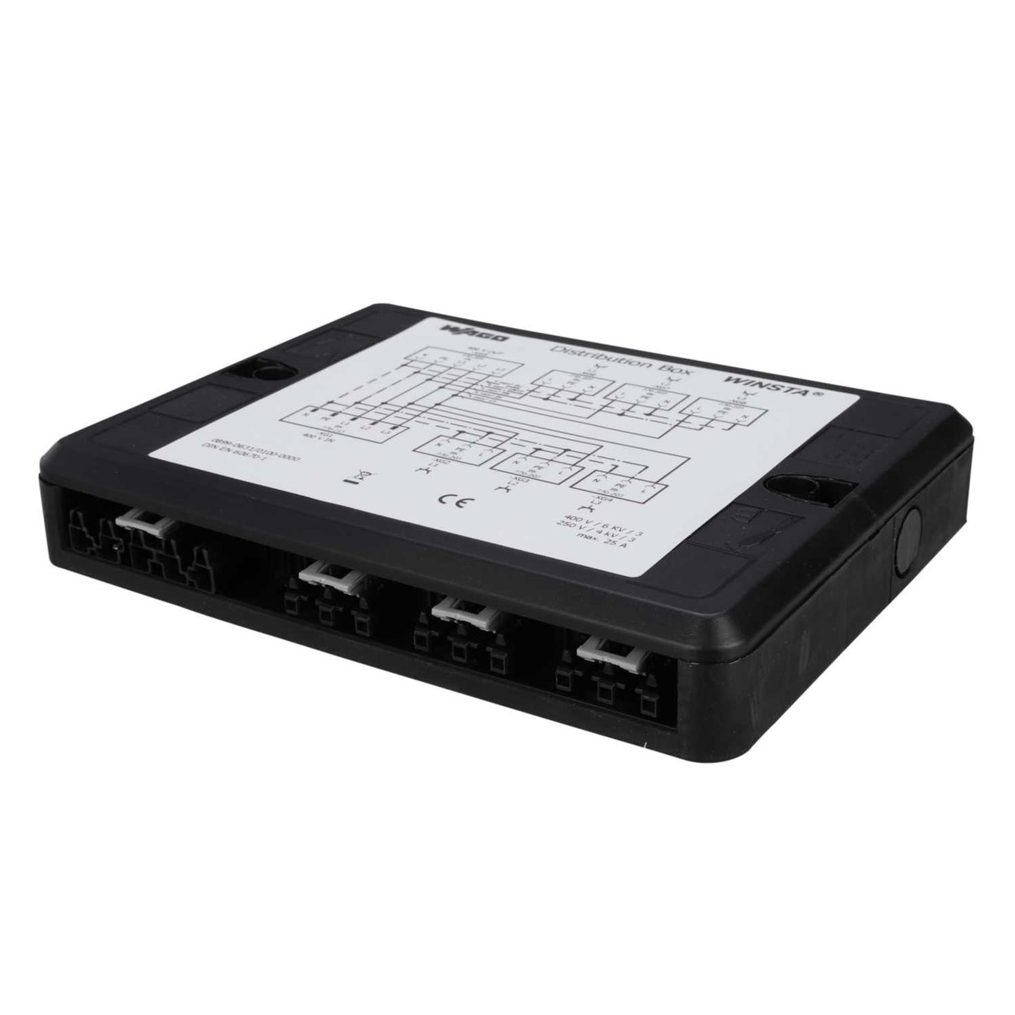 Wago 400V to 230V 1 Input 7 Output Distribution Box Black