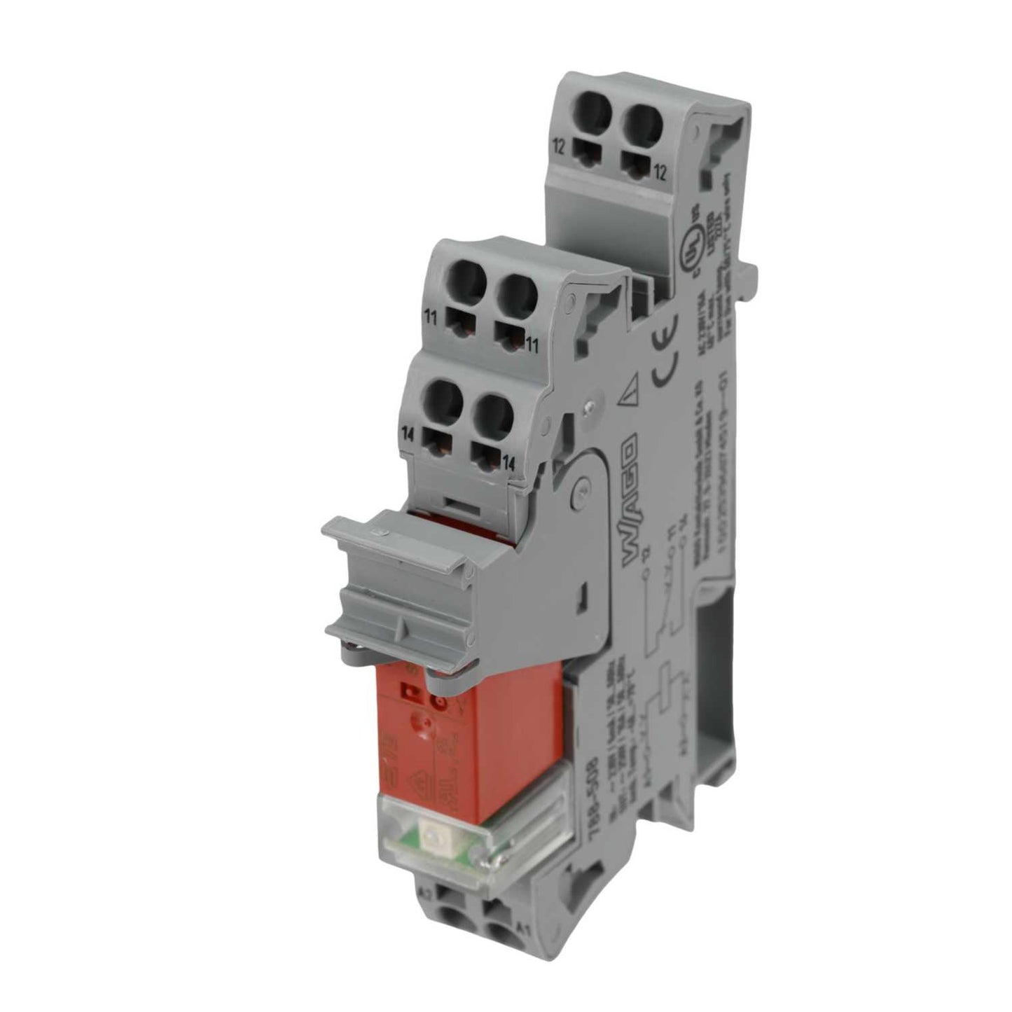 Wago 16A 230V AC 1 C/O Relay and Socket with Indication and Retaining Lever