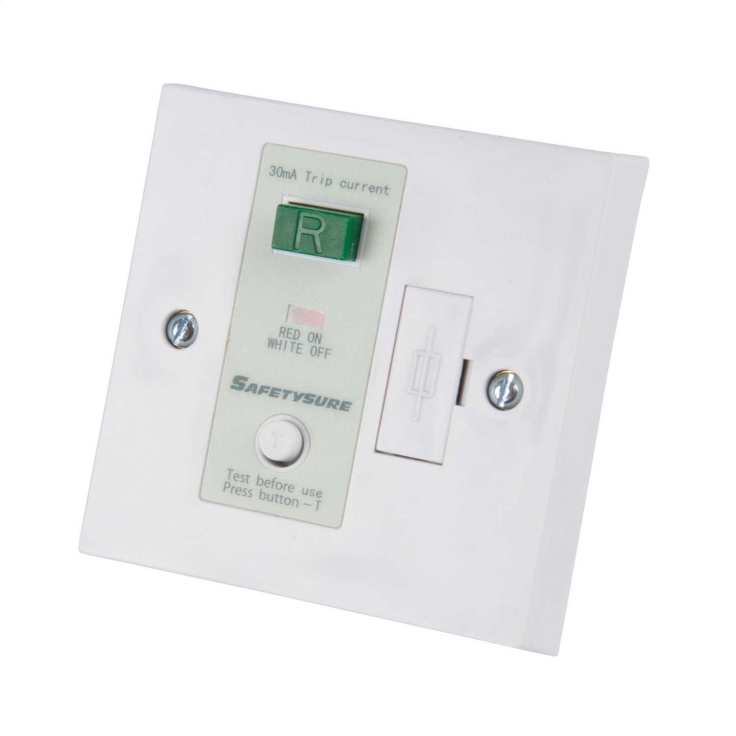 Warmup 1 Gang 30mA RCD Fused Spur White