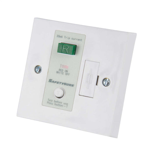 Warmup 1 Gang 30mA RCD Fused Spur White