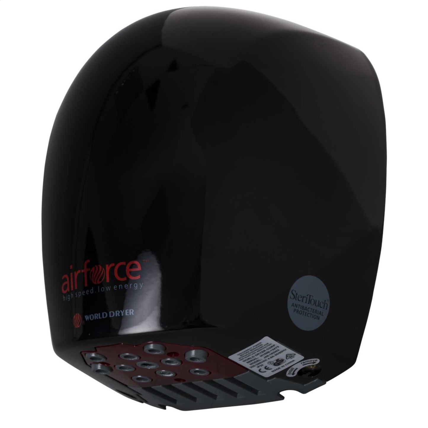 Warner Howard Airforce 1.1kW Hand Dryer Black